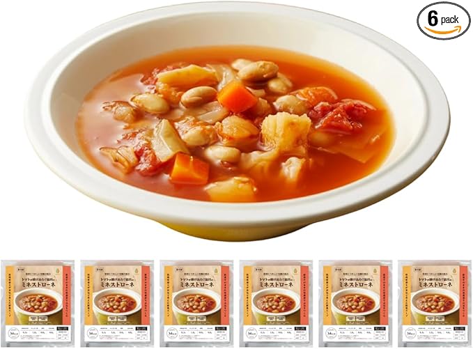 【夏野菜 ミネストローネ 冷凍スープ】 塩分控えめ 管理栄養士監修 爽やかトマトが溶け込む7品目のミネストローネ 6食セット 添加物不使用 国産野菜使用 野菜スープ デザイナーフーズピラミッド ベジイン