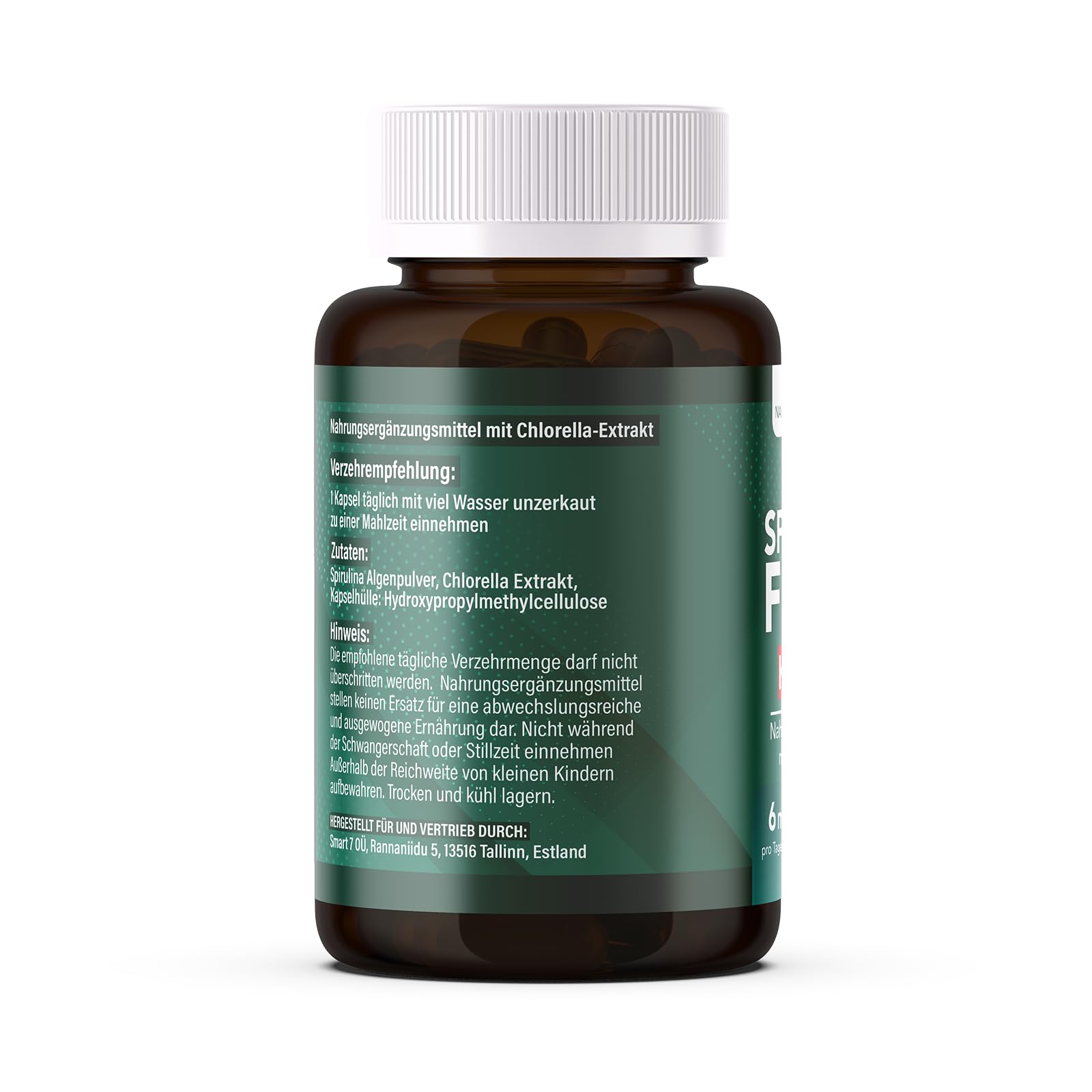 Saint Nutrition® Spermidin Kapseln – Hochdosiert mit 6mg Spermidin pro Kapsel – aus natürlichem Spirulina Algenpulver & Chlorella Extrakt – Unterstützt Zellschutz, Zellregeneration & Vitalität