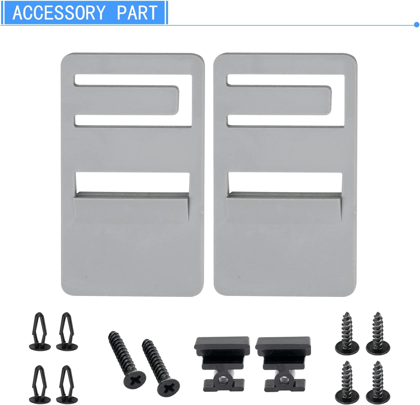 2 Pack 3316882900 RV Refrigerator Door Handle Holder Grip Black Hardware, Fit for 3316882.900 S,Std Dr Handle Combo-6/8 Amii DM2672, DM2682, DM2872, DM2882 Refrigerators with Airing Cards
