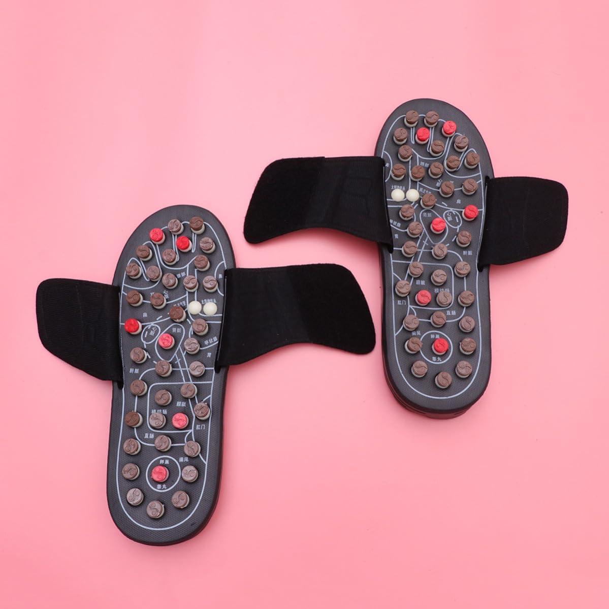 Fußmassageschuhe aus Eva, 1 Paar, Schwarze Massagesandalen