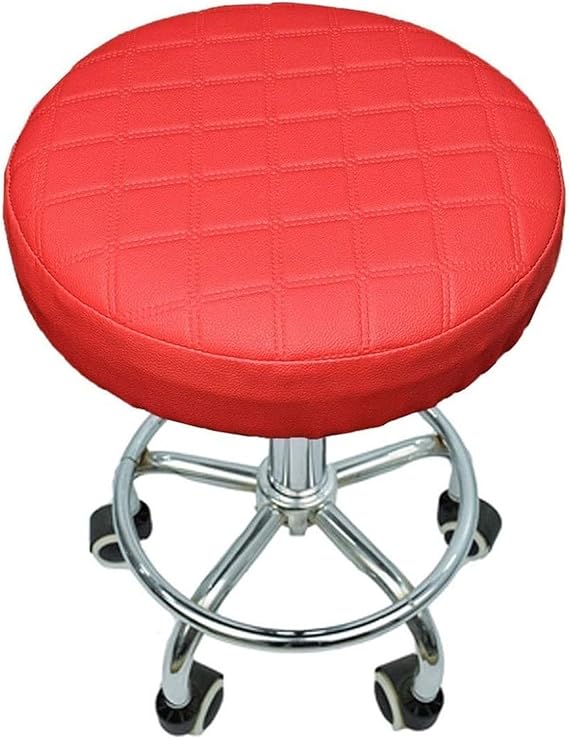 SDdPulse PU Leather Round Seat Cushion Cover, Round Stool