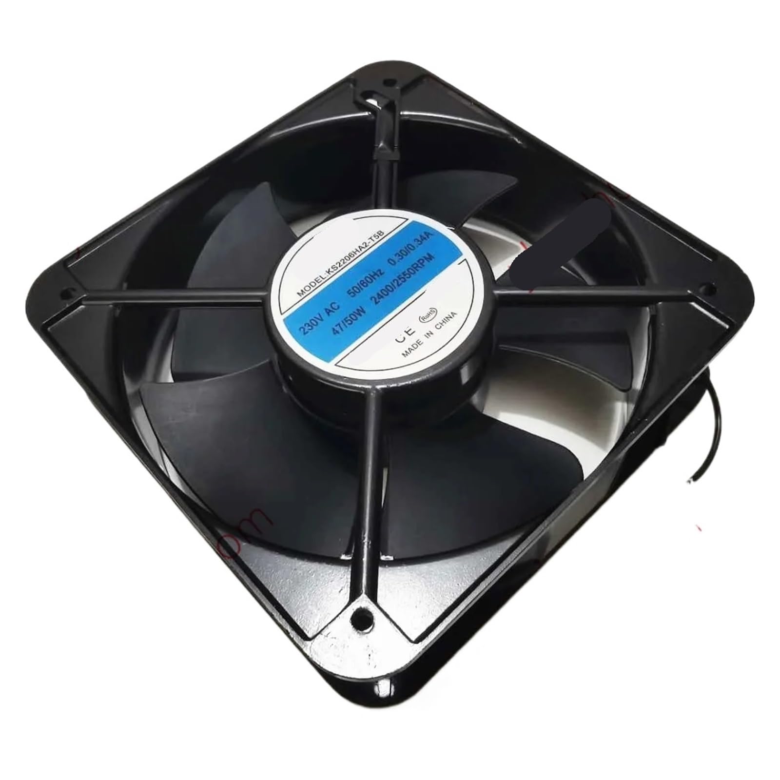 TPKMVGAP KS2206HA2-T5B AC 230V 0.30A 200x200x60mm 2-Wire Server Cooling Fan