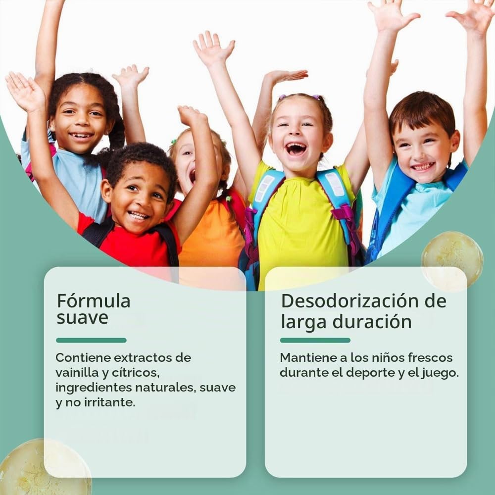 Desodorante Infantil Para Niñas Y Adolescentes, Desodorante Antitranspirante Con Una Fragancia Agradable Y Natural, Hipoalergénico, Con Ingredientes Naturales, Aroma A Vainilla Y Cítricos (1pcs)