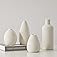 CEMABT White Ceramic Vase Set - 4 Small Vases for Flowers, Unique Flower Vases for Centerpieces, Decorative Modern Vases for