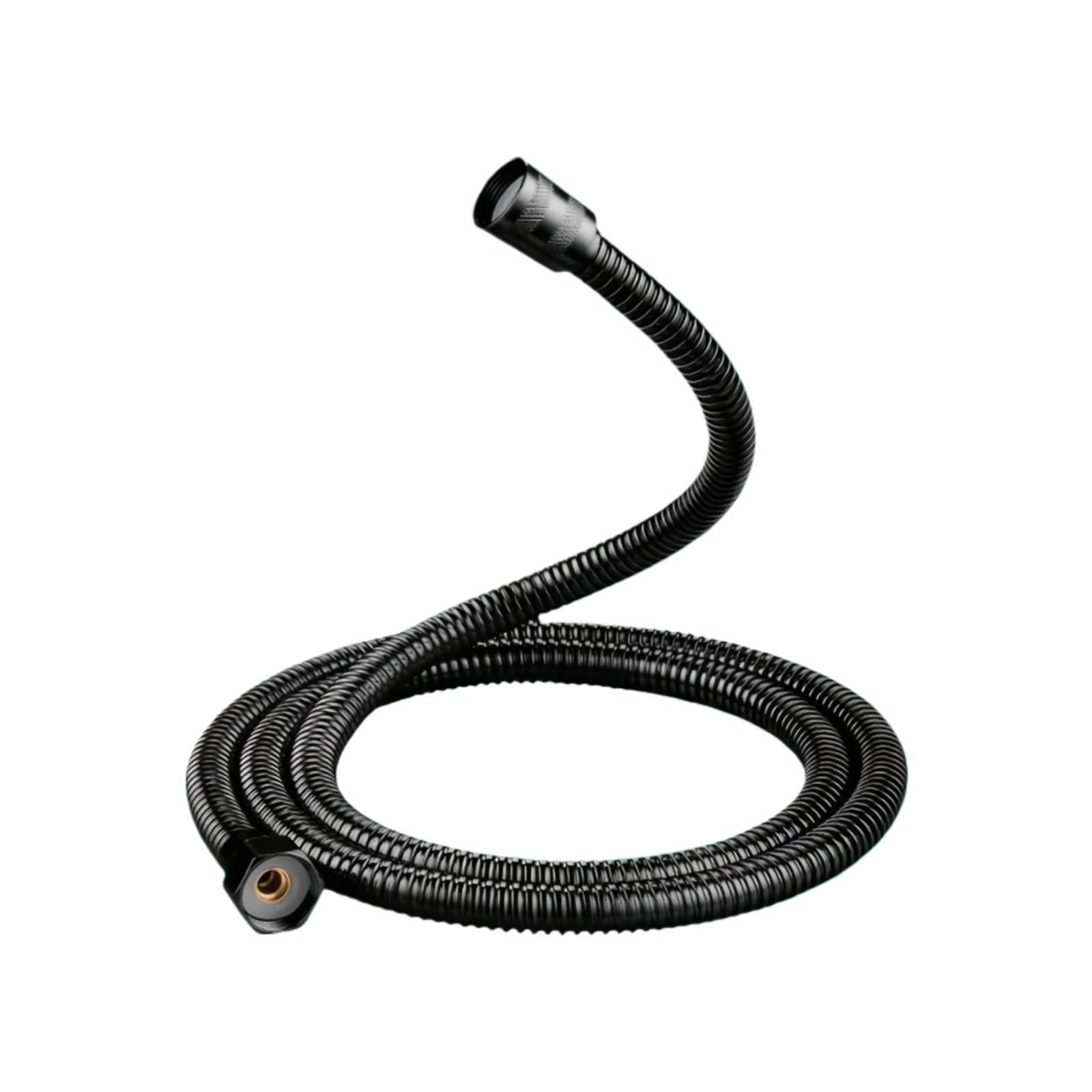 Tubo flessibile per doccia in acciaio inox nero, 150 cm, attacco da 1/2", resistente alle esplosioni e alla corrosione, accessori per il bagno flessibile