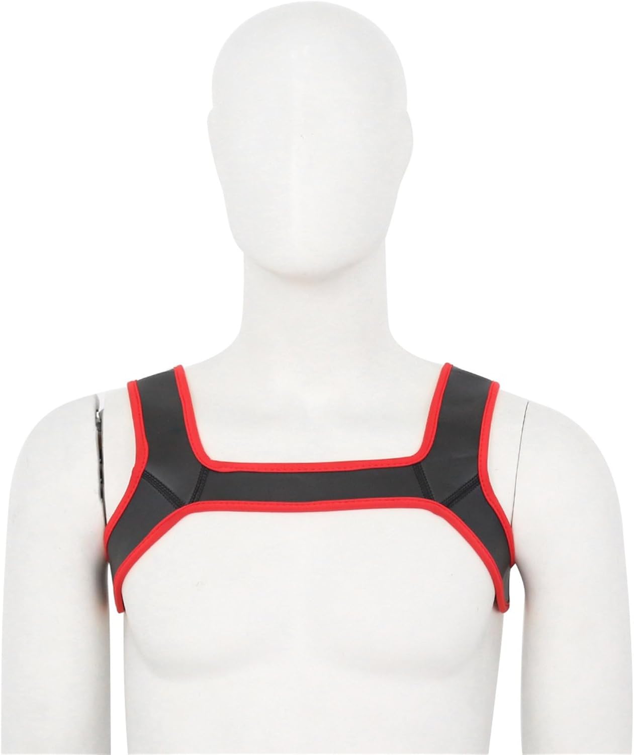 JEsilunmaMY Men's Body Chest Half Harness Leather Athletic Shoulder Strap Harness Muscle Top Costume Strap Belt