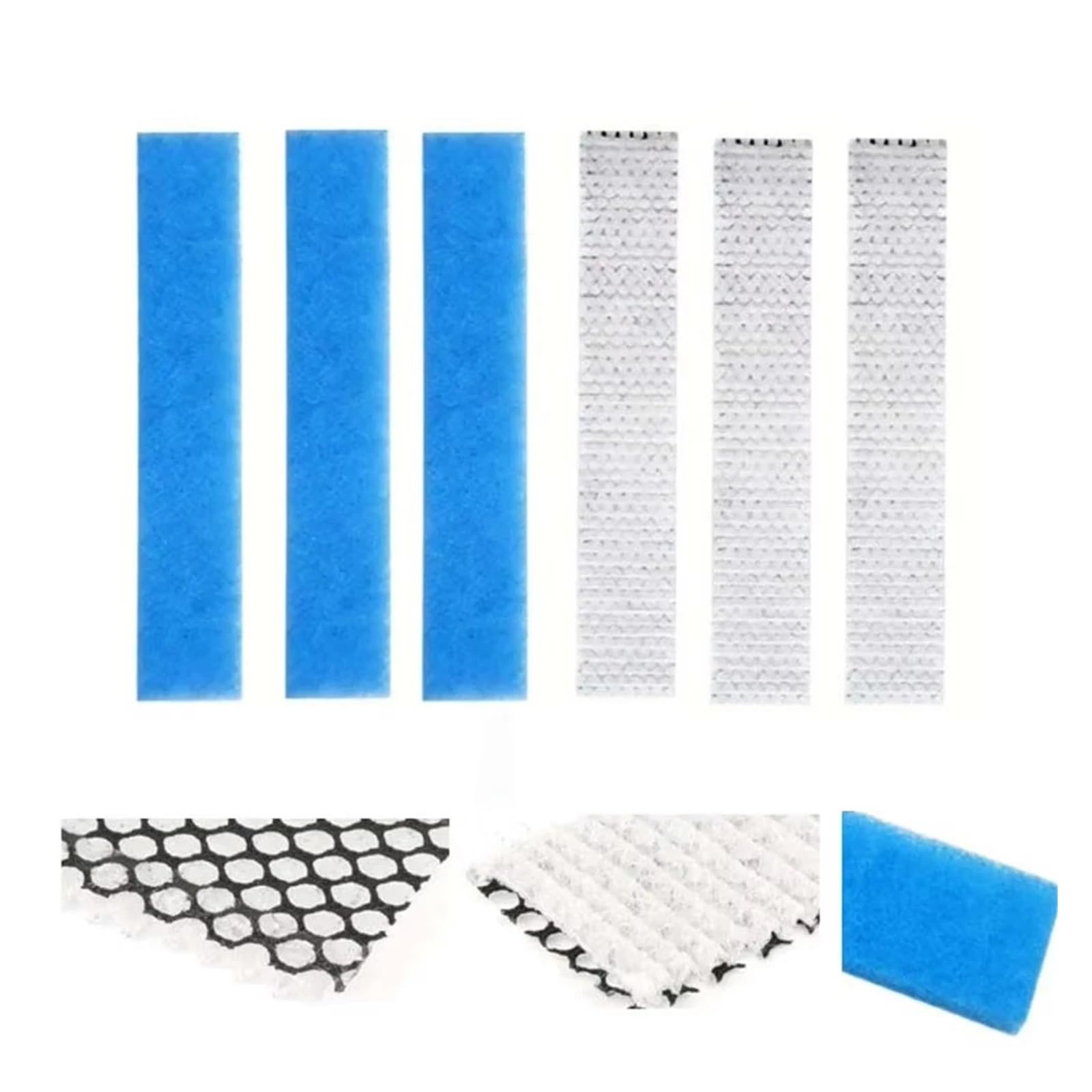 Set mini filtri split, compatibile con Fujitsu, UTR-FA16 UTR-FA16-2 ASU9RLF1 Filtri for aria condizionata Parti di elettrodomestici | 6Pcs White