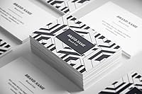 Vista 9 de Tarjetas de visita personalizadas de primera calidad, 250 tarjetas de diseño elegante y brillante papel metálico de 3.5 x 2 pulgadas, diseño