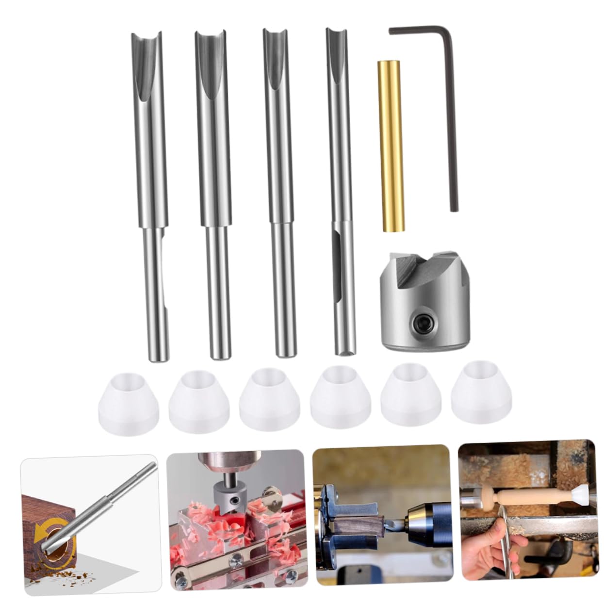 HOMSFOU 4sets Strumenti Per Ritaglio Penne Kit Di Fresatura Per Tornitura Con Testa Di Ritaglio Al Carbonio Professionale Per Lavorazioni Di Alta Precisione
