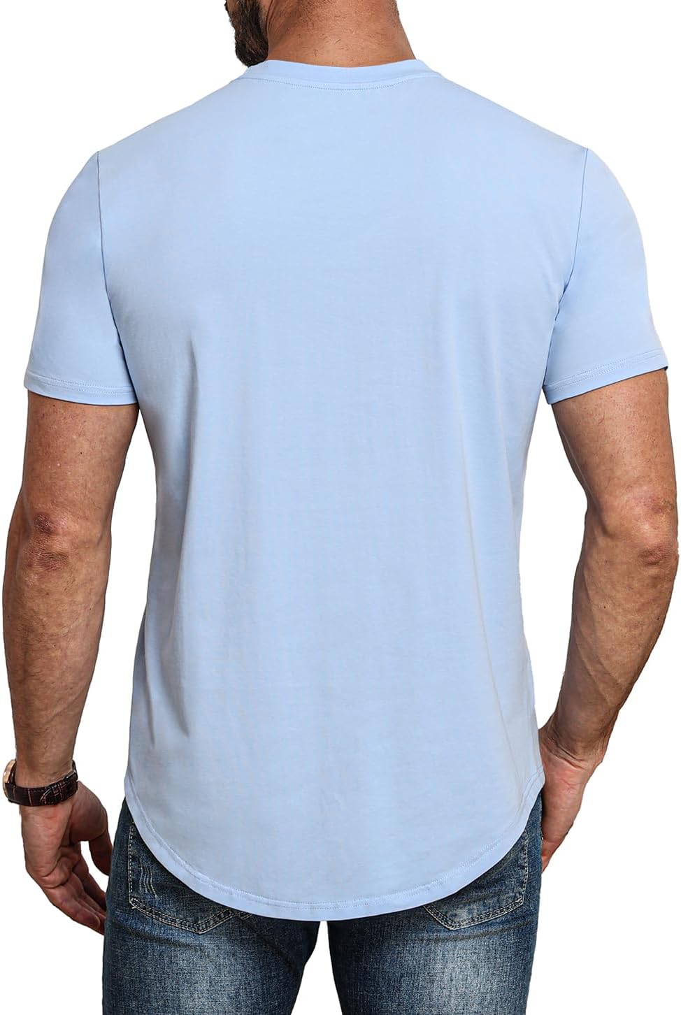 3 Pack Mens Cotton T Shirts Short Sleeve Crewneck Shirts for Men Pocket Tshirts Casual Lightweight Summer Basic Tees - Image 3