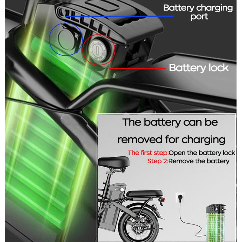 14-inch Folding Electric Bicycle, 330 Pound Load-bearing