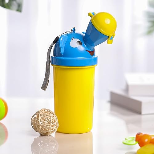 Miniatura 9 de NUOBESTY Botella de orina para niños, orinal portátil para orinal, taza de entrenamiento de orina de emergencia para acampar al aire libre, viajes