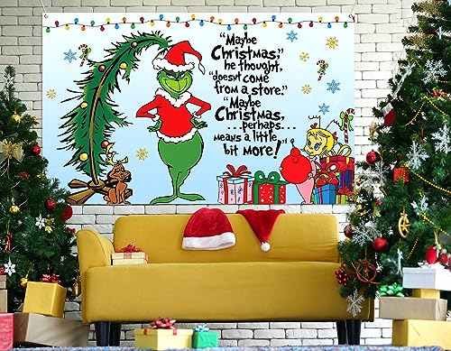 Fondo fotográfico Navidad Elfo Verde 5.9x3.6ft miniatura 4