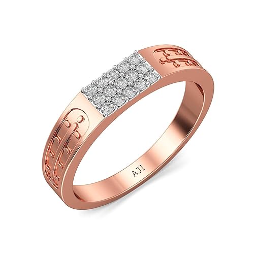 Pride Diamond Collection 18k Rose Gold Mens Ring