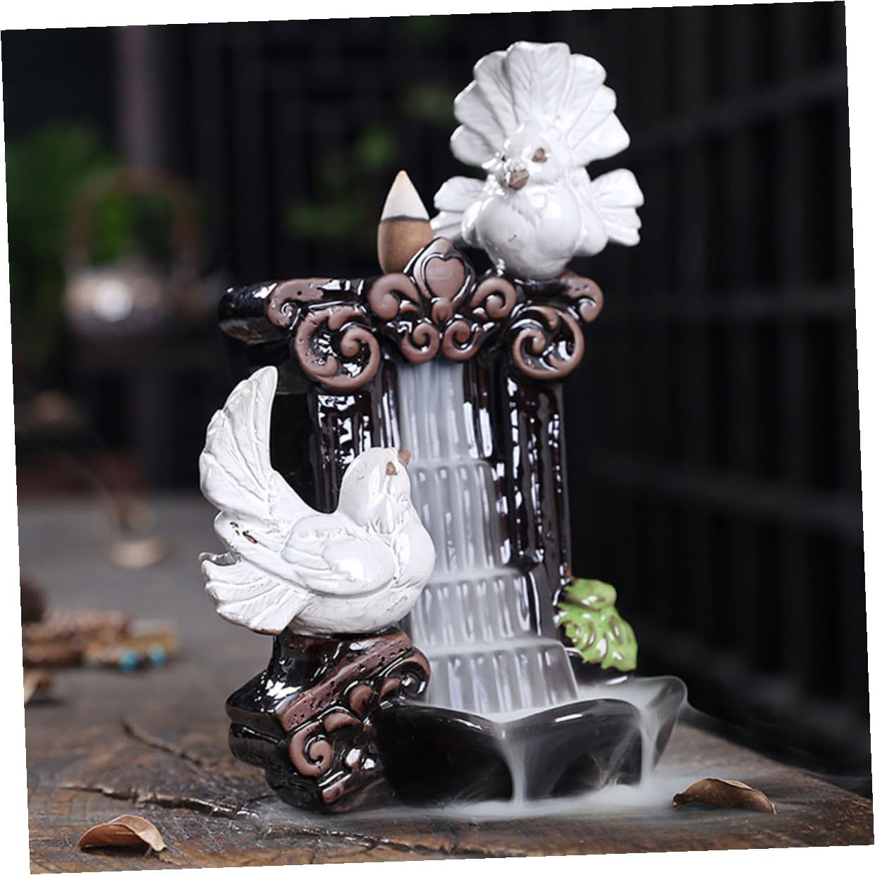 TIDTALEO Ceramic Pigeon Censer Ornament Indoor Aromatherapy Burner Tranquil Office Desk Incense Holder Home Fragrance Decoration