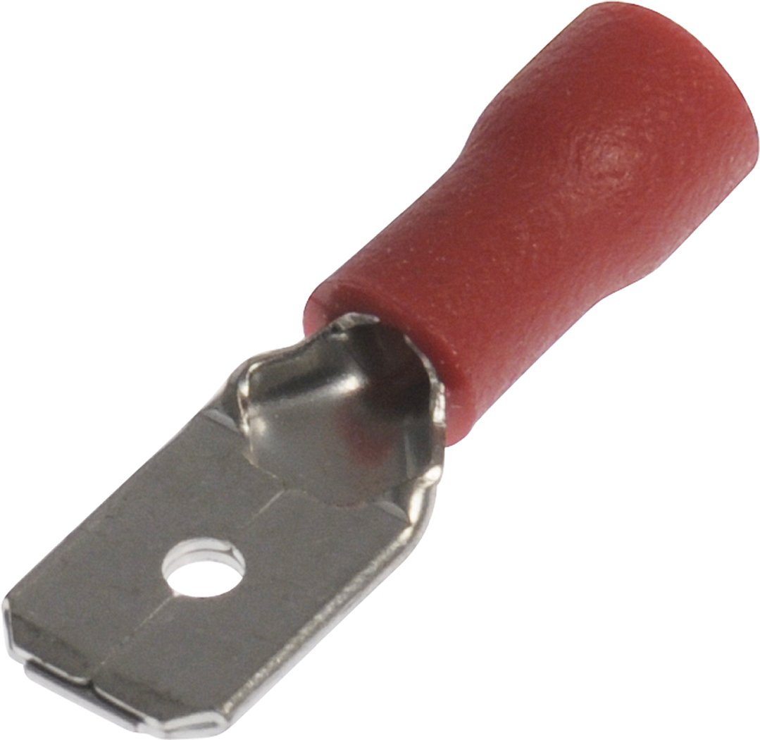 Cosse électrique mâle Hillman 50021 connecteur plat 1/4 pouce pour fil conducteur de circuit