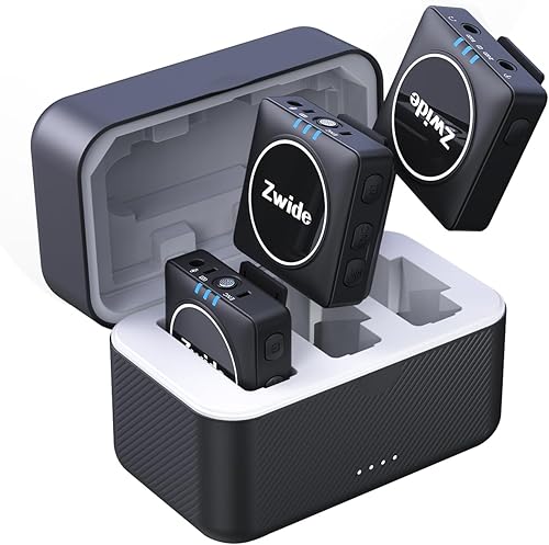 Miniatura 1 de M1 Plus (2 generación)+C1M Sistema de micrófono inalámbrico portátil profesional con estuche de carga y clip magnético, micrófono digital compacto