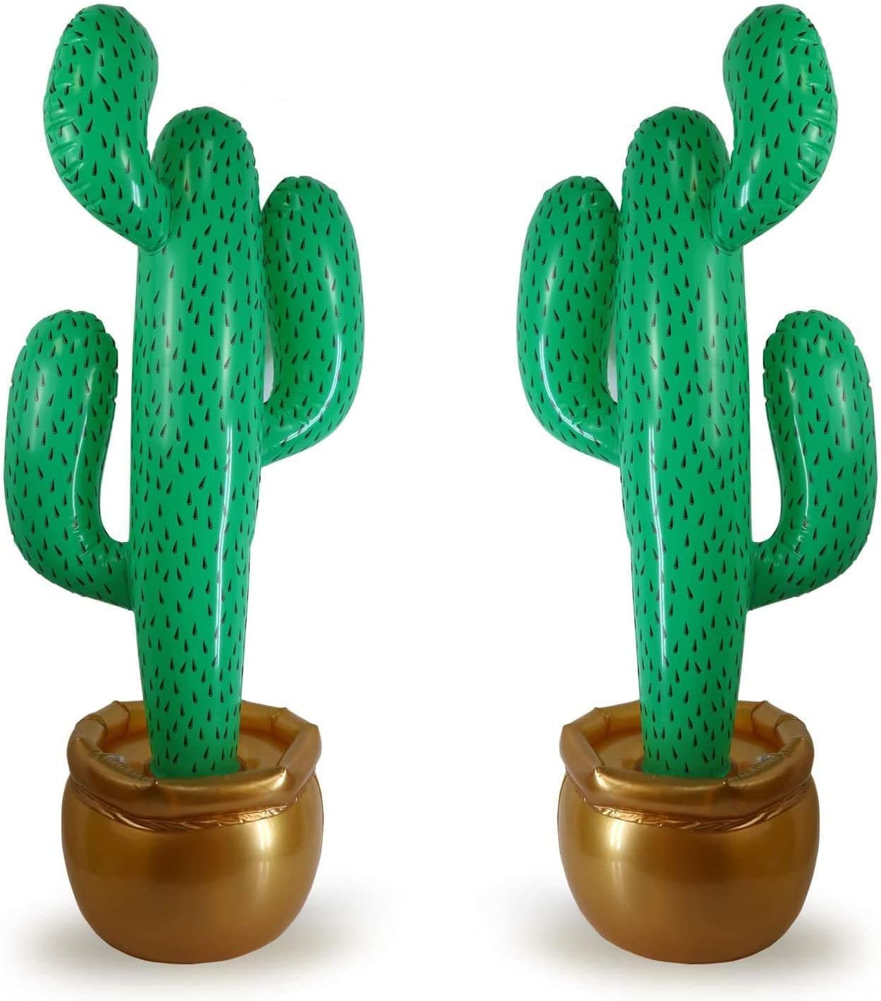 GiftExpress 2 Pack Inflatable 36" Cactus Prop Décor for Mexicano Fiesta Theme Party Decorations, Cinco De Mayo Prop, Hawaiian Pool Party, Desert Western Cowboy Theme Party (36" - 2 Pack)