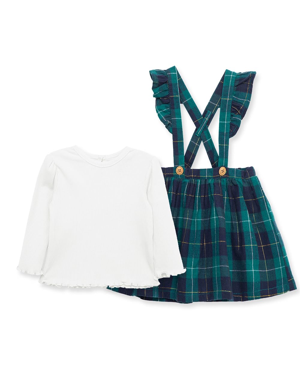 Little Me Clothes for Baby Girl Tartan Jumper and Shirt Set, 12 Months