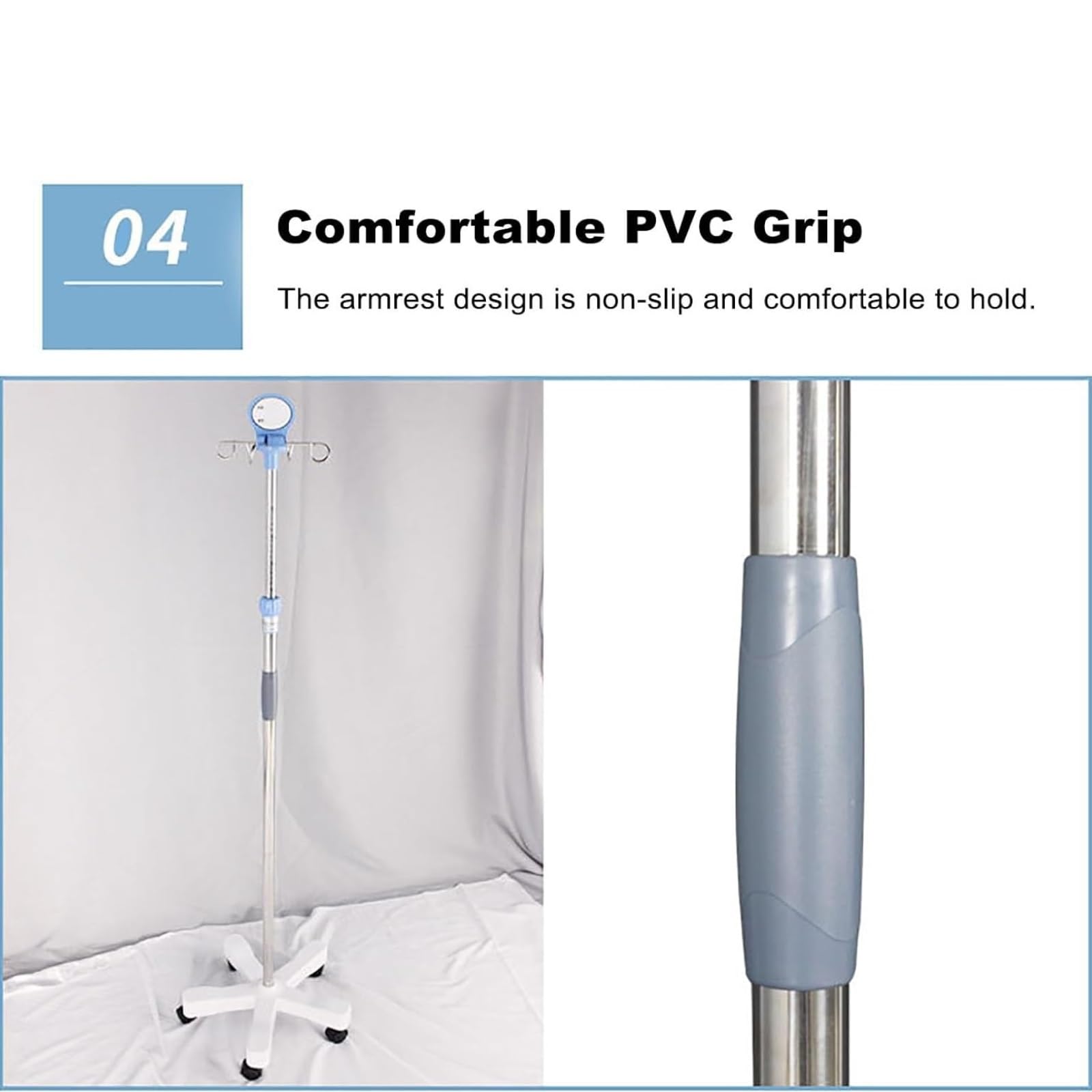 Soporte rodante for portasueros: acero inoxidable de alta resistencia Soporte para suero