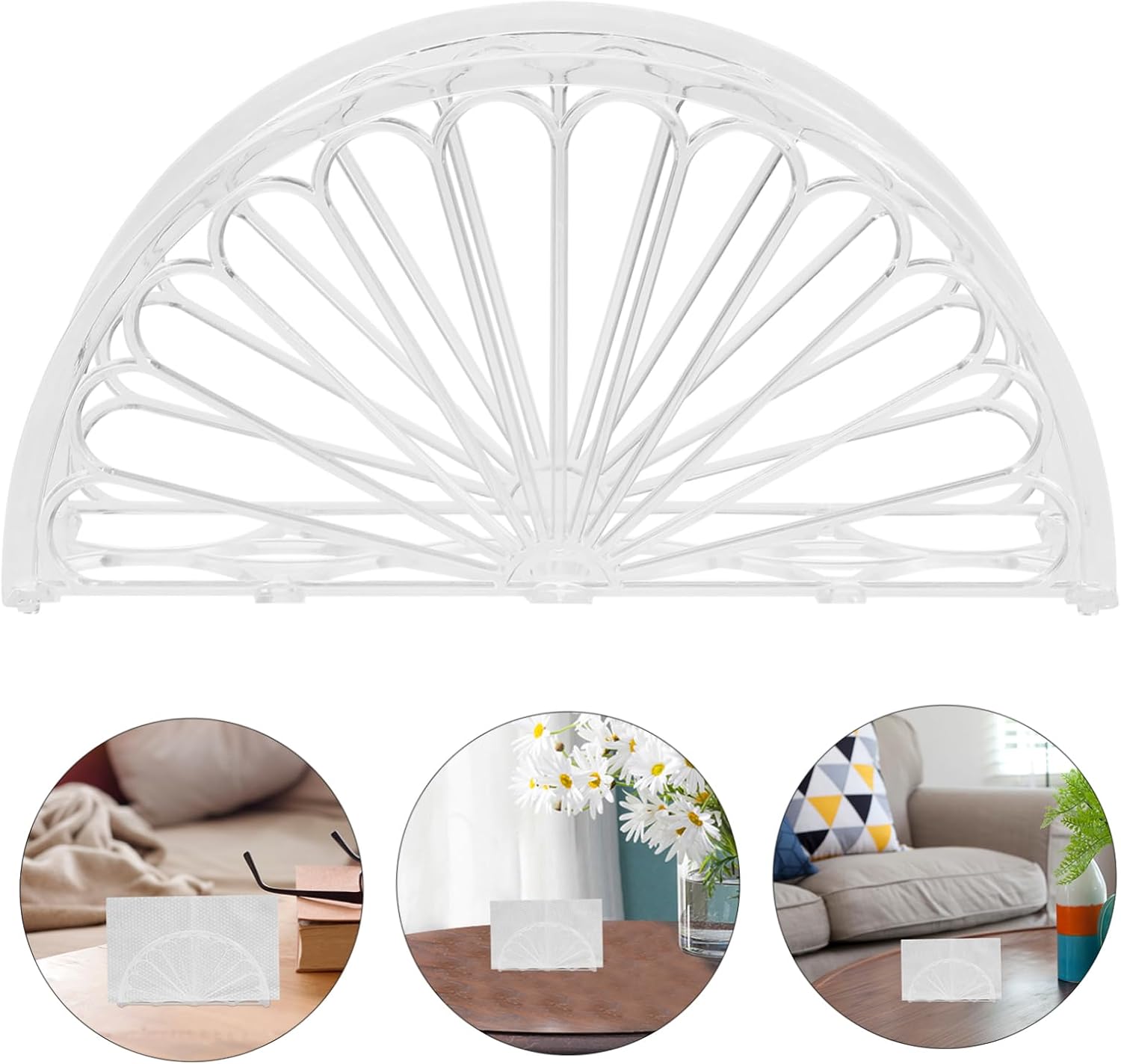 Zerodeko 10Pcs bracket Acrylic napkin organizer Vertical napkin holder napkin box tissue stand sector plastic Metal hand towel tissue serviette holder tissue paper cocktail