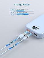 Vista 4 de Portable Charger with Wall Plug, 10000mAh USB C Power Bank Fast Charging, External Battery Pack with Built in Cables, Digital Display, 5 Output 4