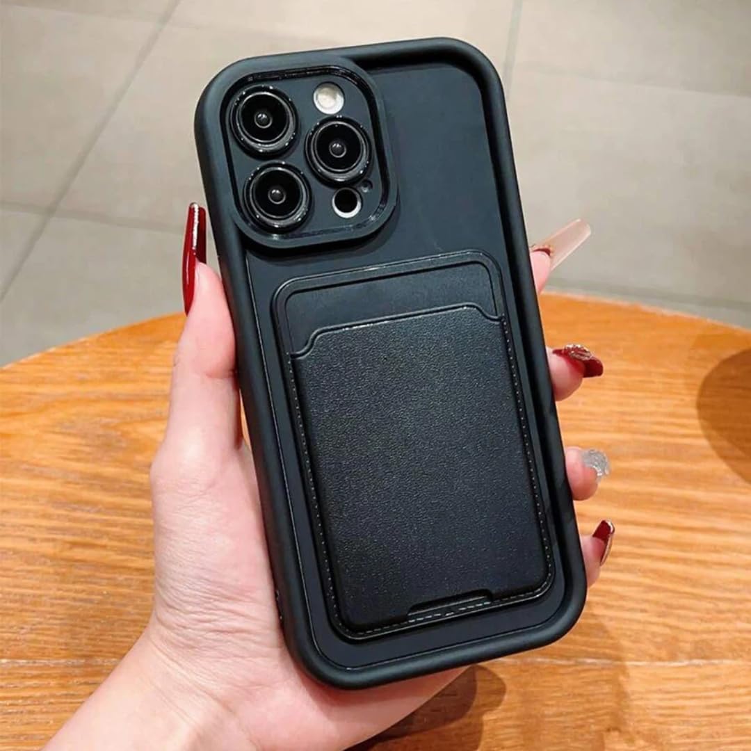 Étui portefeuille iPhone 7/8 Plus silicone noir idéal pour vos déplacements - 3
