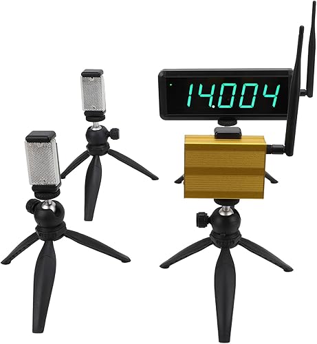 EVGATSAUTO LED Race Timer, Wireless 5 Digit Outdoor Clock, Shockproof Stopwatch for Athletic Competitions and Motorcycle Racing