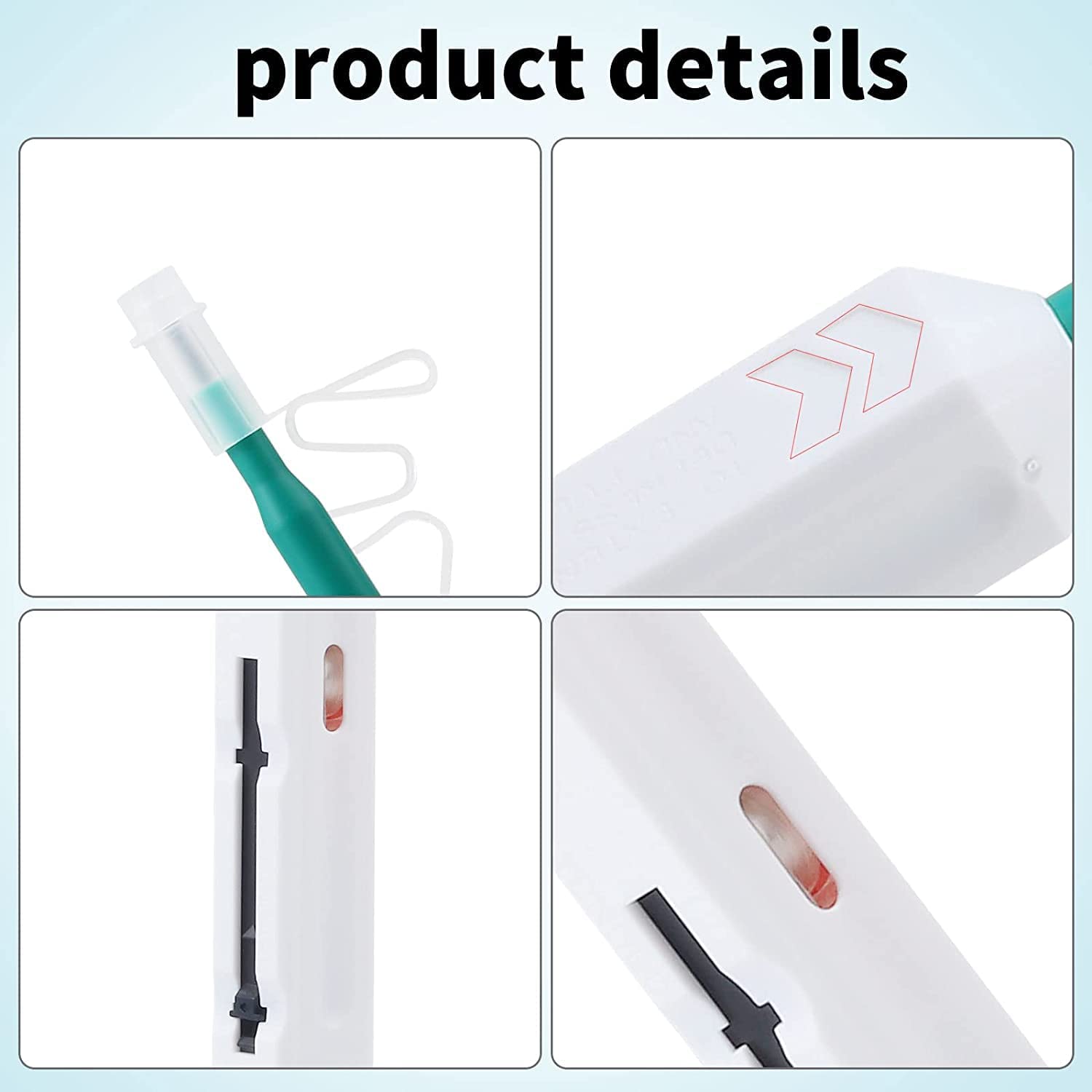MSDADA Glasfaser Reinigungsstifte Glasfaser-Reinigungsbox, Fiber Optic Cleaner AUA-550 Reinigungskassetten-Reiniger für Glasfaserkabel LC/MU/SC/FC/ST/E2000/MPO/MTP/MTRJ/MU(LC+SC+Reinigungsbox)