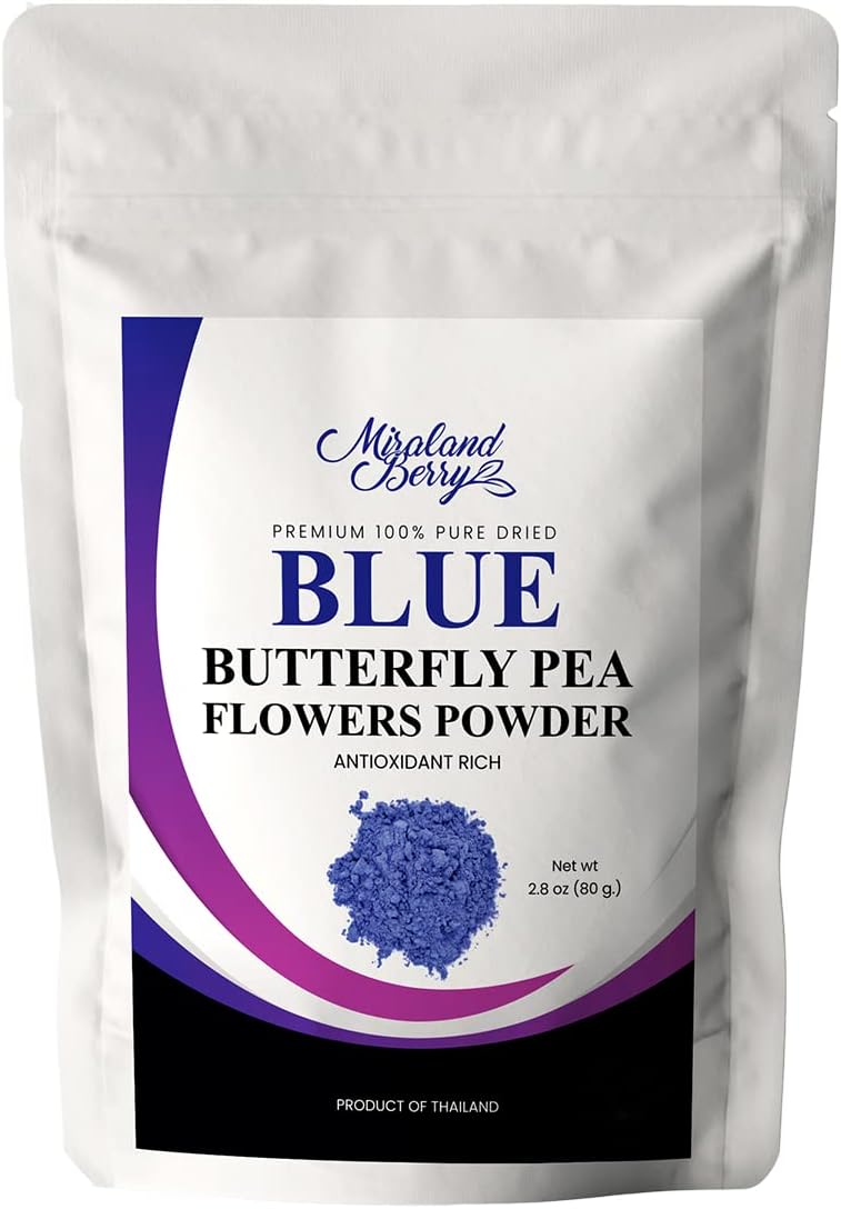 MIRALAND BERRY 100% Blue Butterfly Pea Flower Powder 11.2 oz (318g), Culinary Grade, Natural Superfood, Raw with Antioxidants