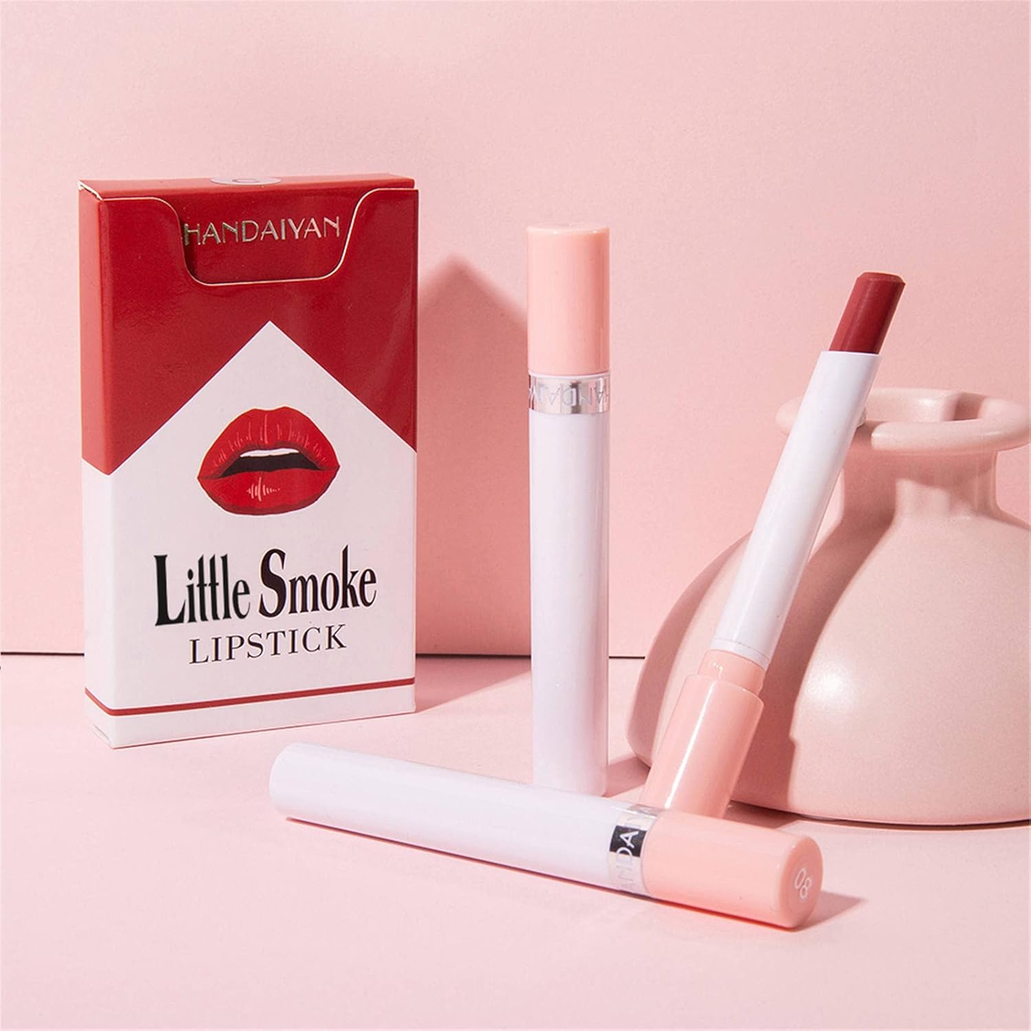 4 Colors Matte Cigarette Lipstick Pack Set,Tinted Lip Stain Balm Long Lasting 24 Hour : Beauty & Personal Care