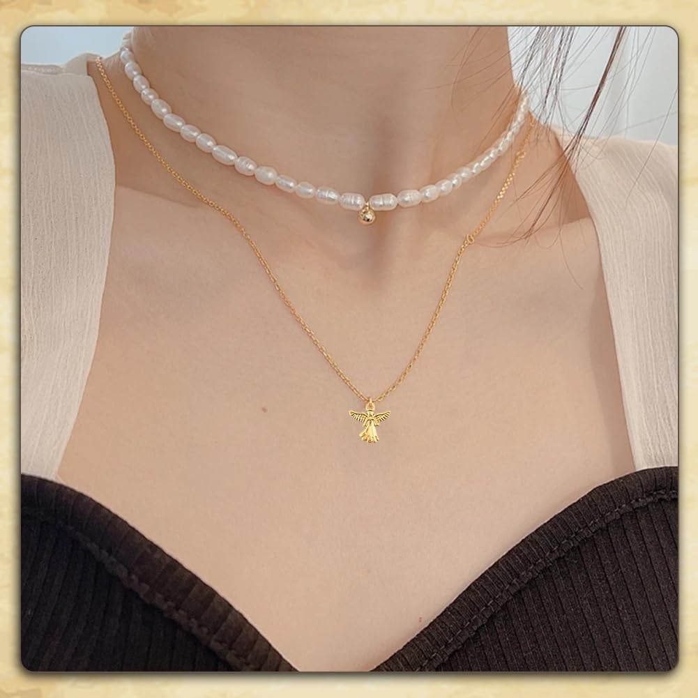 SUNNYCLUE 1 Box 40Pcs Angel Charms Angel Wings Charm Christmas Tibet Style Golden Guardian Fairy Lucky Pendants for Jewelry Making Findings DIY Earrings Necklace Bracelets Supplies Women Adults - Image 6