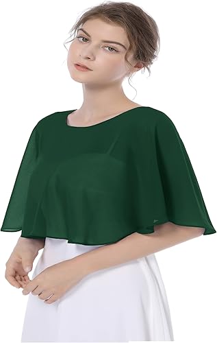 Miniatura 5 de Capelet nupcial de la boda de la gasa del cordón del encogimiento de chales y envolturas para el vestido de noche