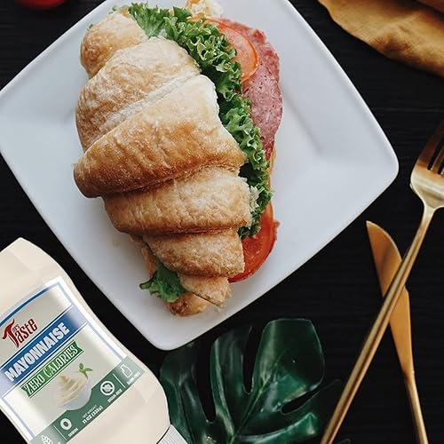 Miniatura 4 de Mrs Taste Mayo sin Azúcar con Ajo, Cero Calorías, Cero Sodio, Cero Azúcar, Fibra Alta, Keto Friendly, Paleo Friendly, Condimentos y Salsas (11 oz,