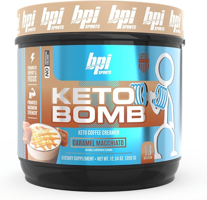 BPI Sports Keto Bomb Coffee Creamer - Supports Energy and