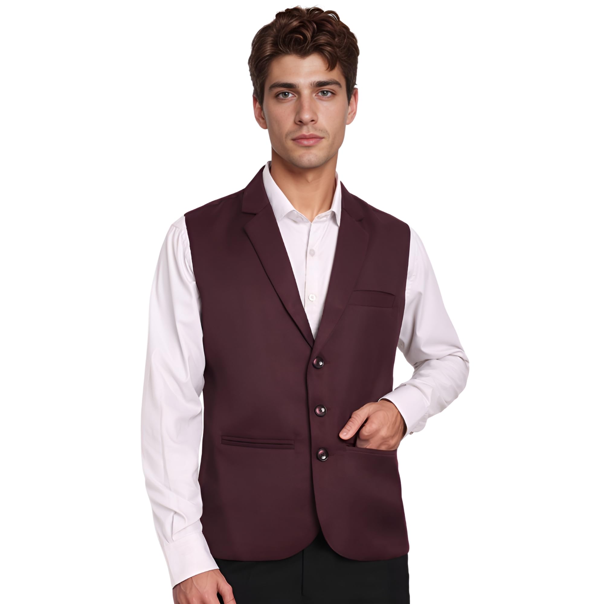 Semi Formal Waistcoat for Men, Cotton Jacket for All Occasion: Diwali, Wedding, Ethnic, Office Party, Formal and casual Look