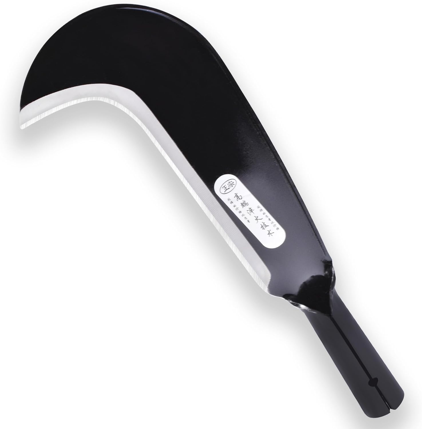 1pce 340mm/13.39in Manganese Steel Billhook Brush Clearing Sickle for Grass,Weeding Tools for Garden,Curved Sawtooth Sickle,Machete Axe for Cutting Trees,Steel Blade Knife in Hand