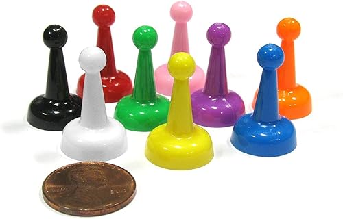 Koplow Games Juego de 9 peones estándar de 0.984 in para juegos de mesa, varios colores