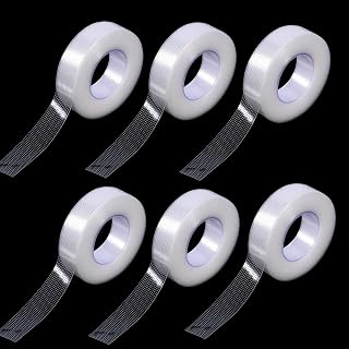 6 Rolls Breathable Medical Tape, Clear Medical Tape Microporous Medical Tape Sensitive Skin Tape Waterproof Adhesive First Aid Tape