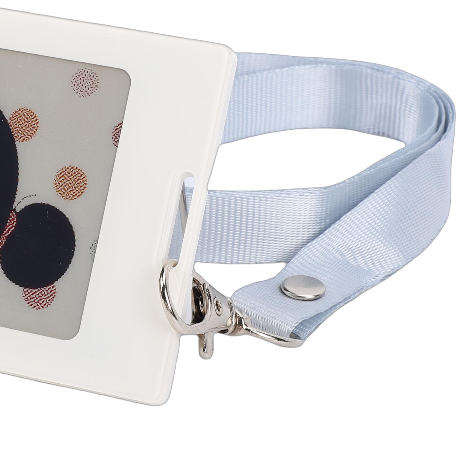 CCYLEZ Porta Badge Identificativo, Targhetta Elettronica con Nome NFC Display Passivo Porta Tessera Identificativa da 3,7 Pollici, per Pass Visitatore Studente Dipendente, con Angolo