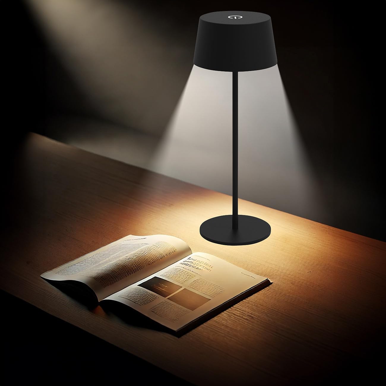 Lunartec Tischleuchte USB: 8er-Set LED-Akku-Tischleuchten, 150 lm, warmweiß, dimmbar, IP44 (Touch Tischlampe, Tischlampe kabellos dimmbar, Akkus)