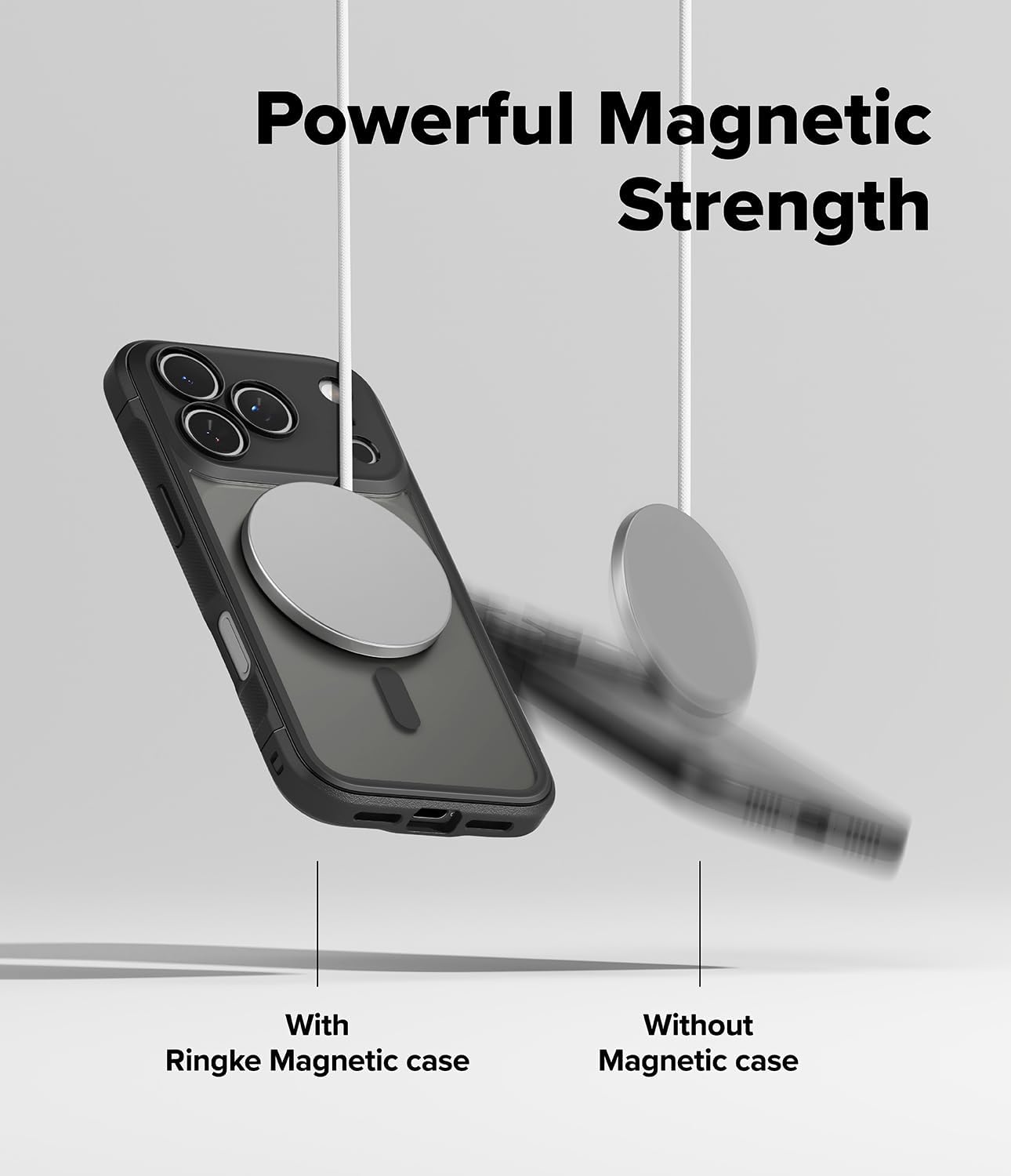 Ringke Fusion Bold for iPhone 17 Pro Case, [Compatible with MagSafe] Oil & Dirt Resistant, Enhanced Grip Non-Slip Phone Cover - Magnetic Matte Smoke - Image 4
