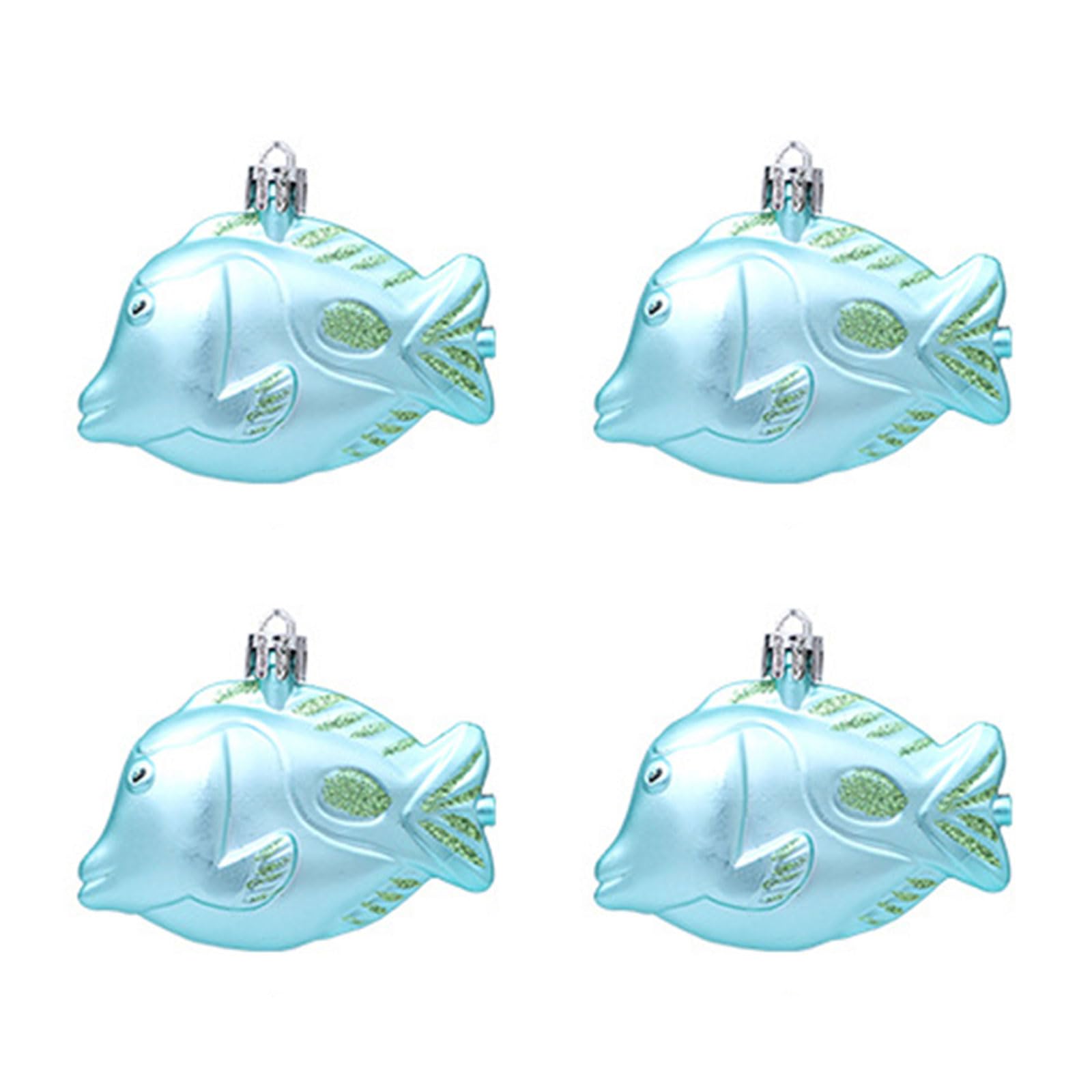 NMFLAB 4Pcs Sea Animal Christmas Tree Decoration Mackerel Fish Shape Hanging Ornament for Holiday Party Centerpieces Christmas Tree Ornamentation