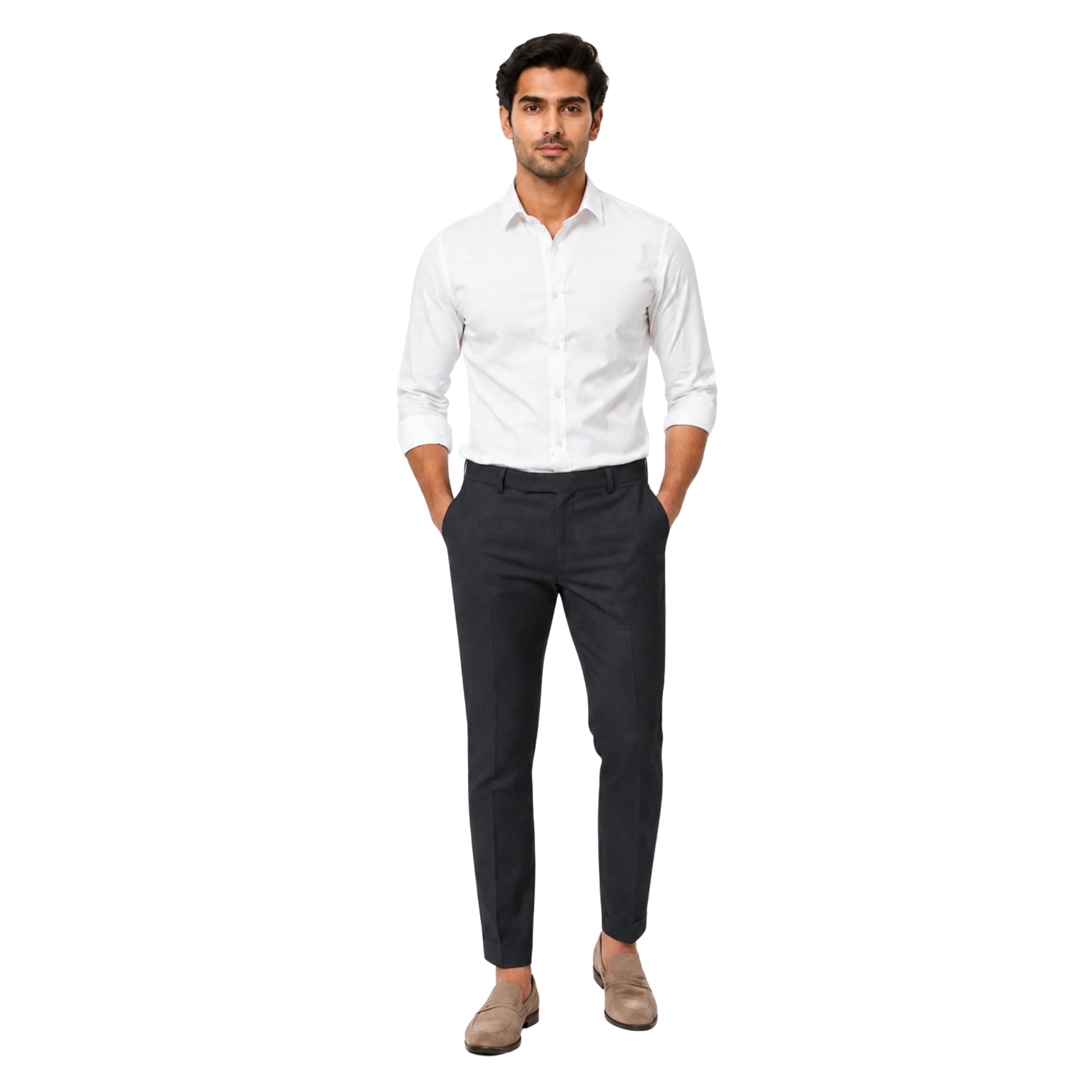 Men’s Slim Fit Formal Trousers (Pant) | Regular Rise Solid Office Pants | Smart Casual & Business Wear Trouser for Men-picture-18