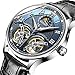 Produktbild Binger Schweiz Uhren Double Tourbillon,Original Herren Automatikuhr Sapphire Japan Movement Self-Wind Fashion Men Mechanische Armbanduhr Leder 8606,H