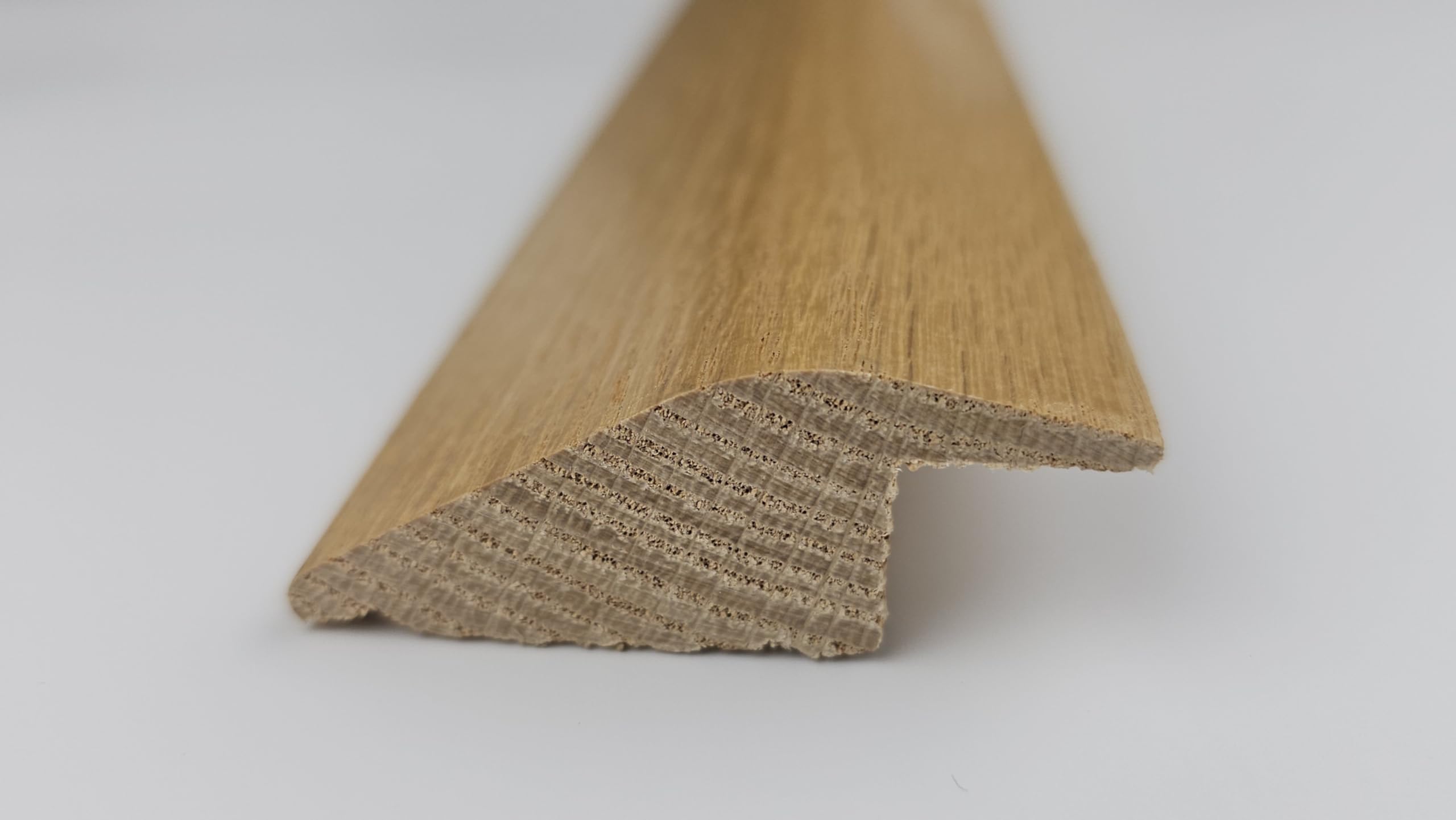Project DIY® Solid Oak Ramp & Reducer Threshold Door Bar – 900mm x 58mm – 15mm Rebate Height – Premium Solid Oak R Section – Smooth Machined Finish (Lacquered, 900mm Length)
