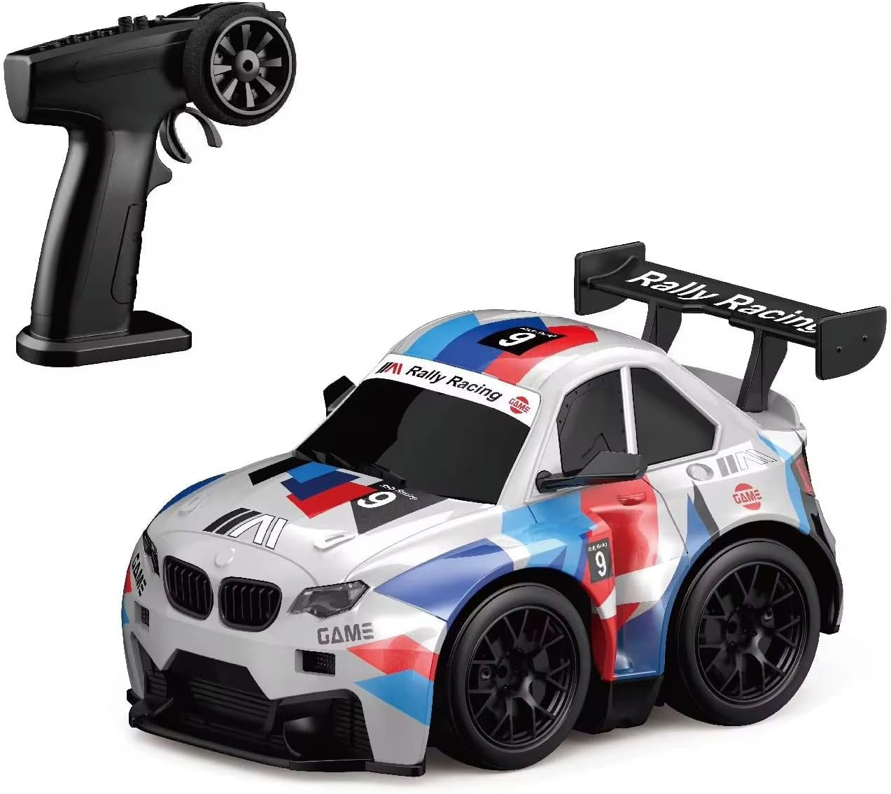 Xiza High-Speed 2.4GHz RC Drift Car with LED Lights & Spark Effect, Short Axis Remote Control Racing Car with Replaceable Drift Tires, Fast Electric Drift Vehicle for Kids, Teens & Adults