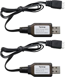 7.4V Lipo Battery Charger - XH3P Connector Charging Cable Universal Rechargeable Li-ion Battery Charger with USB 1A Cable for 2S Battery RC Car Boat Aircraft Monster Truck Quadcopter Airsoft