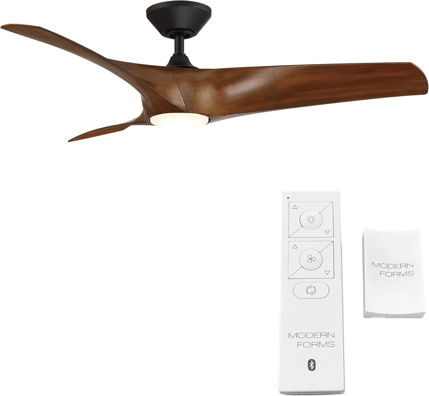 Discount 70% Zephyr Indoor and Outdoor 3-Blade Smart Ceiling Fan 52in Matte Black Distressed Koa with 3000K LED Light Kit and Remote Control Discount Zephyr Indoor and Outdoor 3-Blade Smart Ceiling Fan 52in Matte Black Distressed Koa with 3000K LED Light Kit and Remote Control