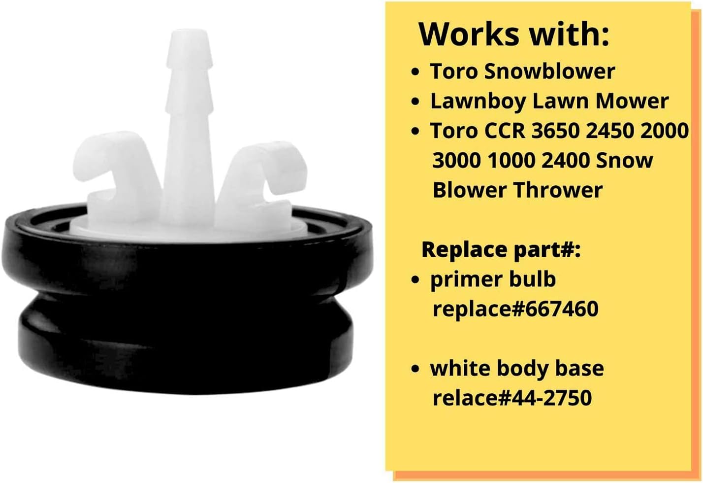 review Powswopx 667460 & 44-2750 Primer Bulb Replacement for Toro Lawn-BOY 66-7460 Replacement Stens 120-440 CCR-3650 CCR-1000 CCR-2000 FSL90-0071 - 3 Pack Snowblower/Lawnmowers Plastic Holder